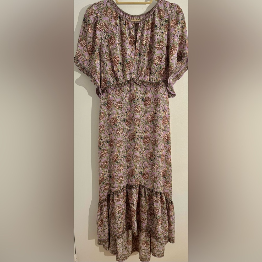 Max Studio London 
Purple Floral Boho Dress